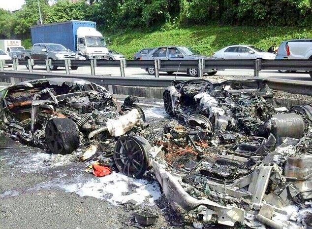 lamborghini te djegur