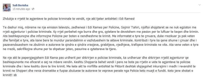 berisha fb per krimin