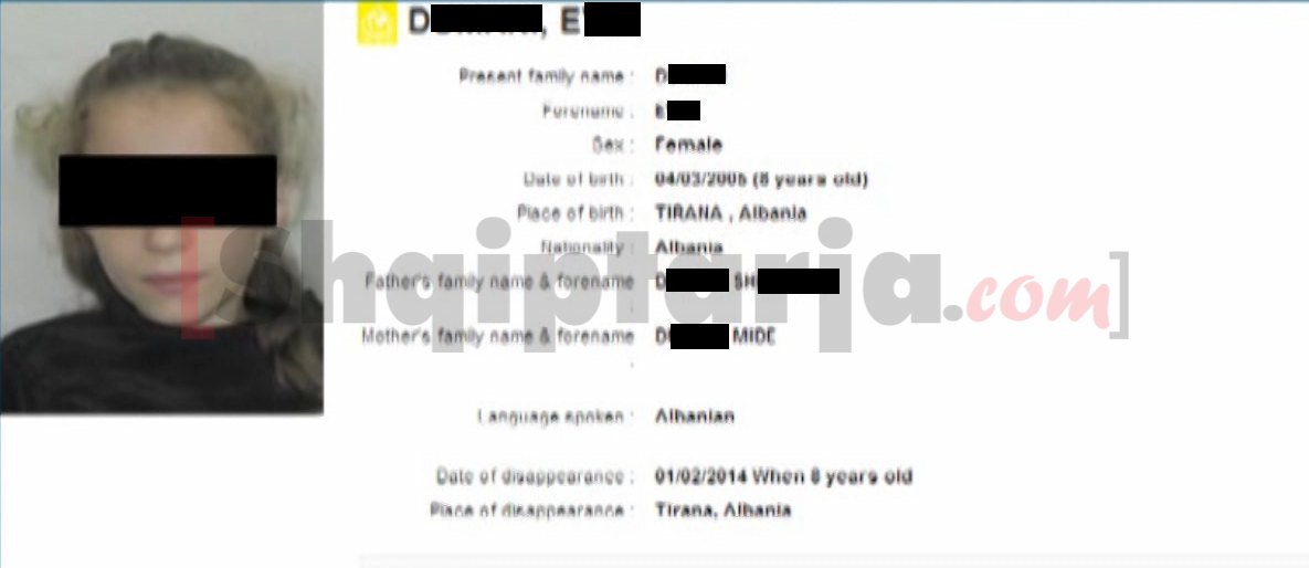 femijet e zhdukur, interpol