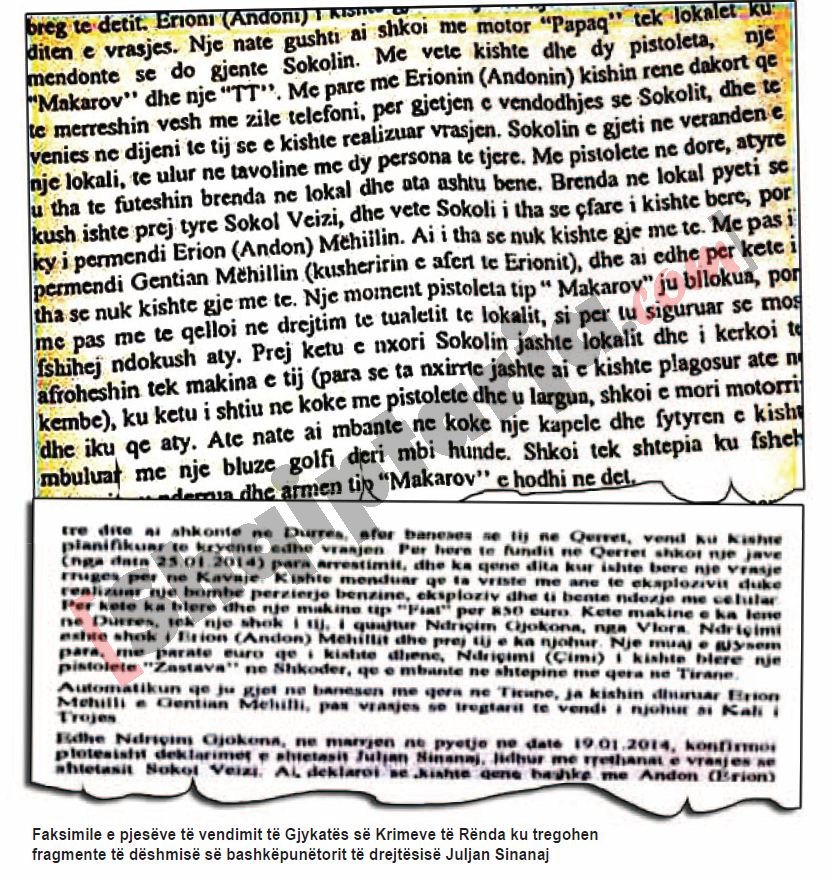 faksimile, deshmite e sinanaj