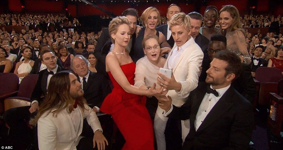 selfie oscar 2014