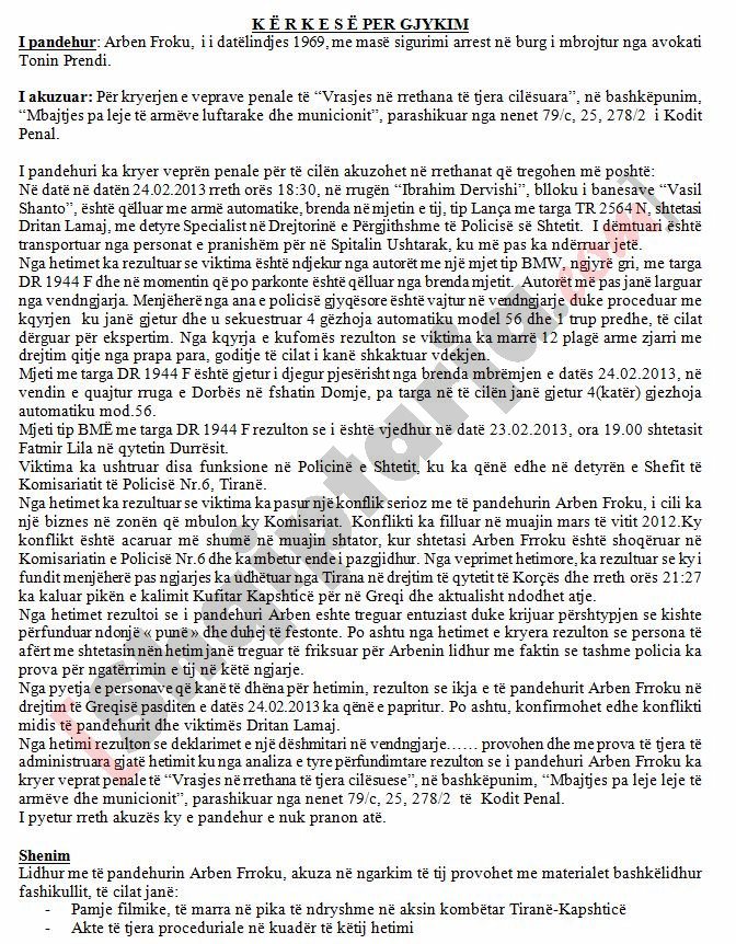 faksimile arben frroku