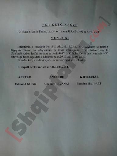 vendimi i gjykates per ben qimen