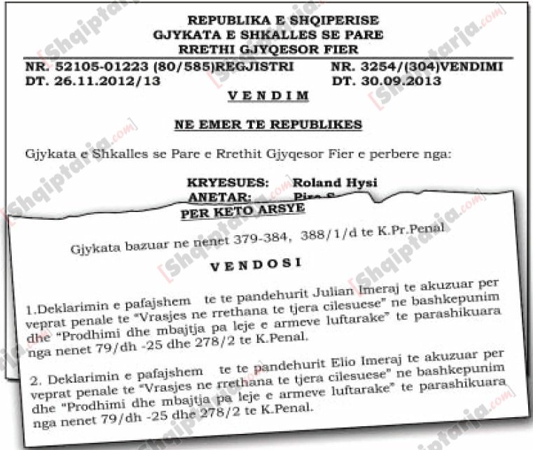 Vendimi i gjykates se fierit me logo