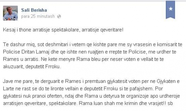 Berisha ne fb