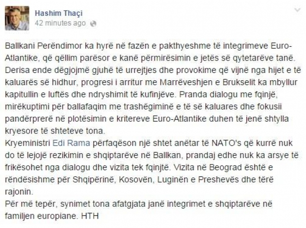 thaci ne fb