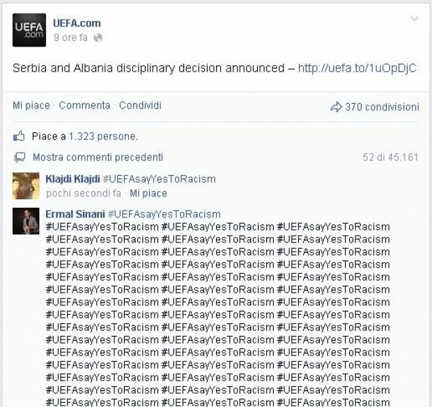 Uefa thuaji po racizmit