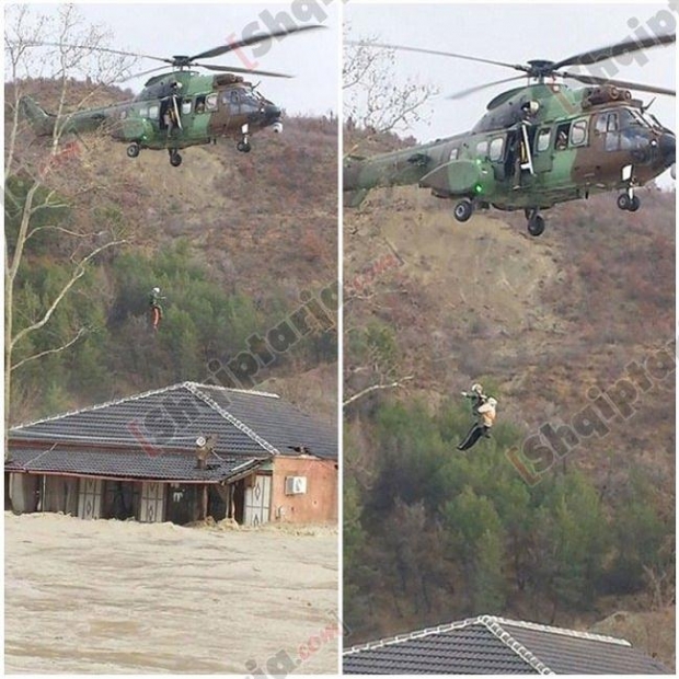 shpetimi me helikopter