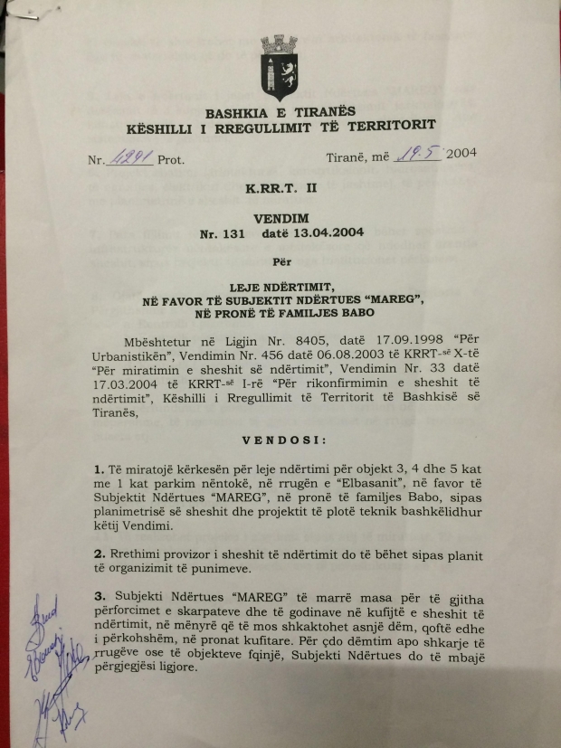 dokumenti i pallatit 5 katesh