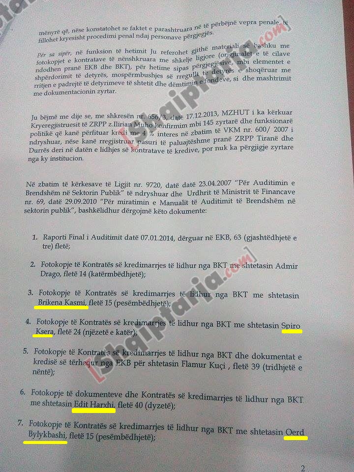 dokumentat prokuroria