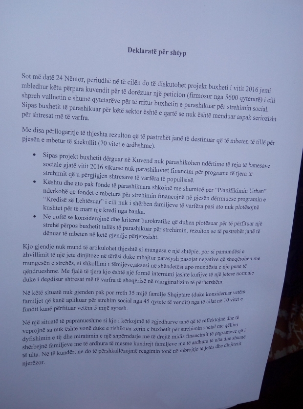 deklarata strehimi sociale 