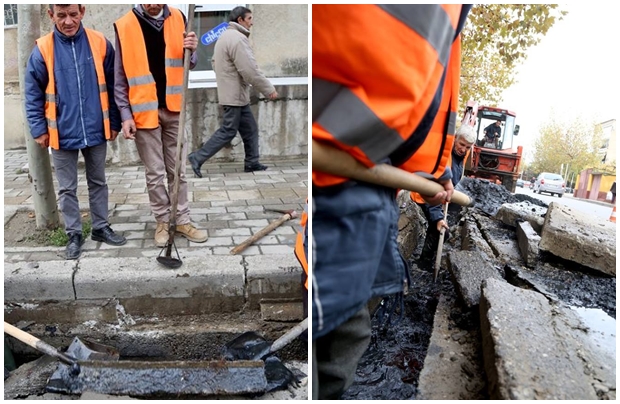 Punonjësit e bashkisë duke pastuar kanalet kulluese të kryeqytetit