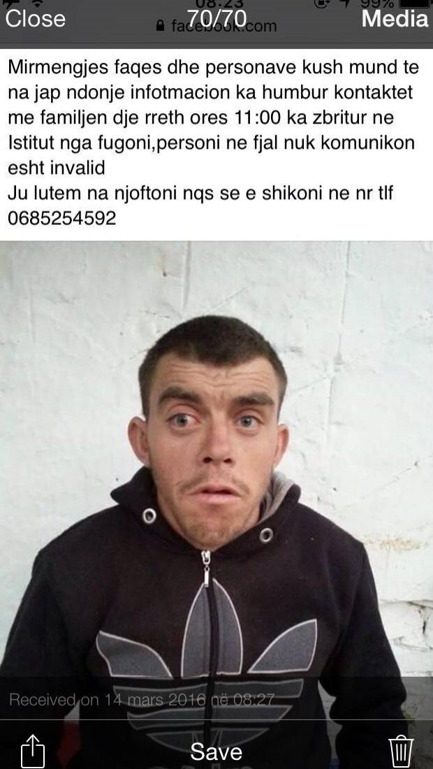 Kush ka informacion të telefonojë në nr. 0685254592, 0685462943