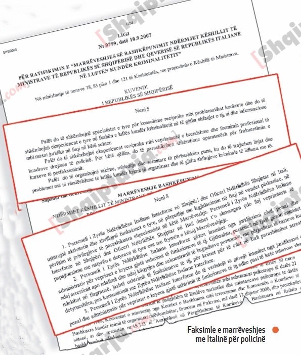 faksimile e marrveshjes me italine