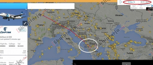 avioni egjiptian kaloi ne shqiperi