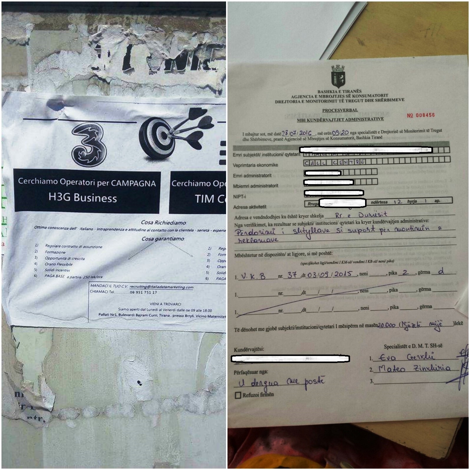 bashkia vershojne gjobat