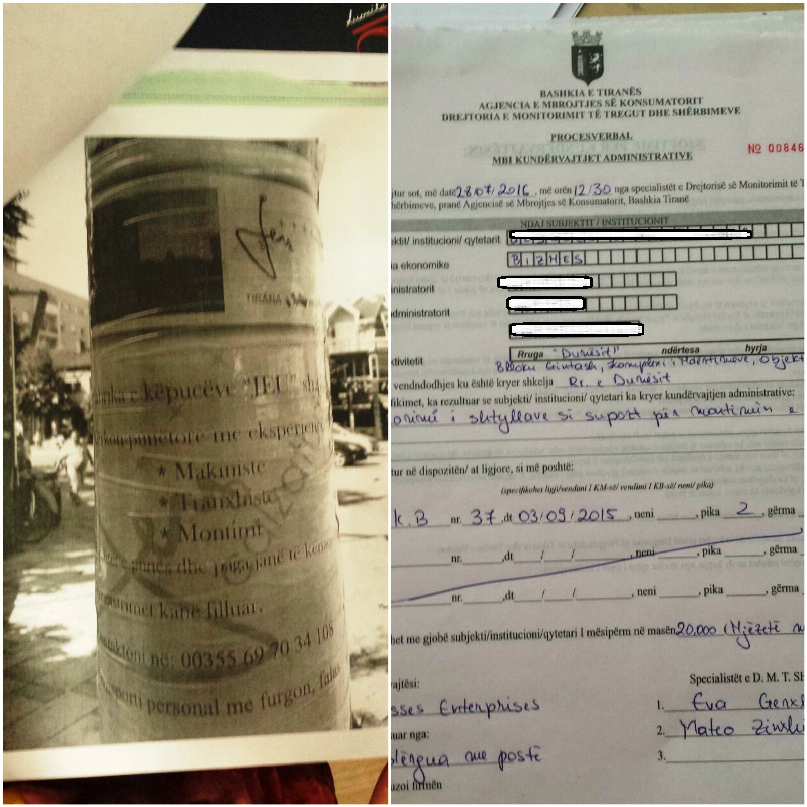 bashkia vershojne gjobat