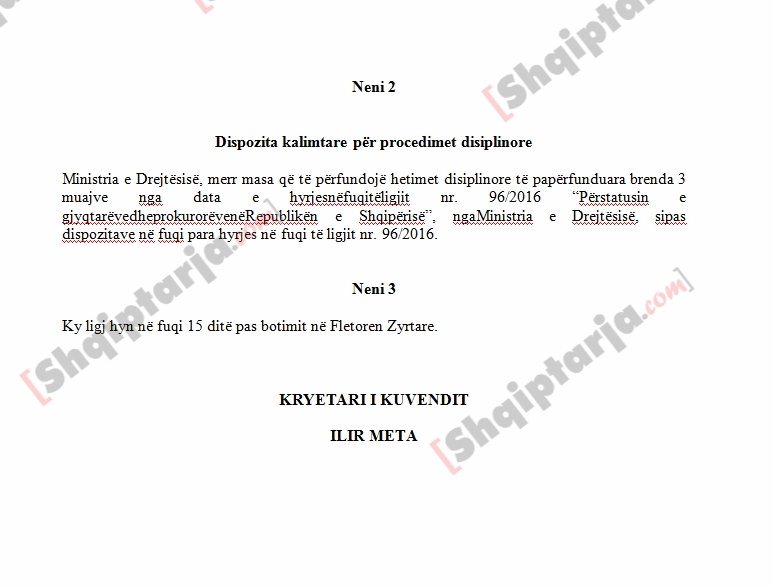 ministria drejtesise