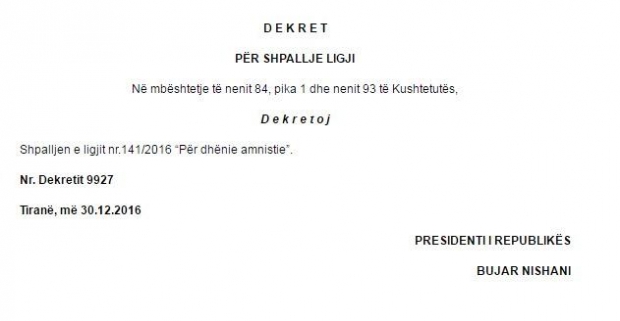 dekreti i amnistise