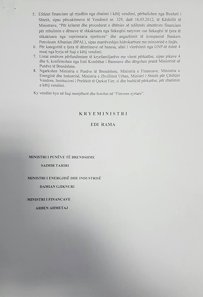 ministria dokumentat