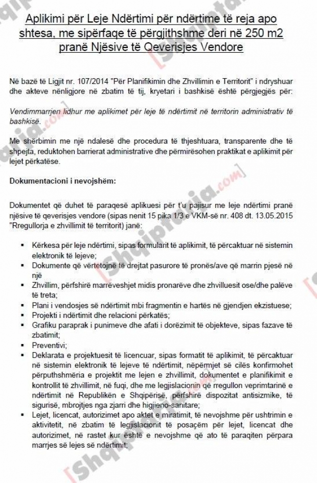 aplikimi per leje dokument 1