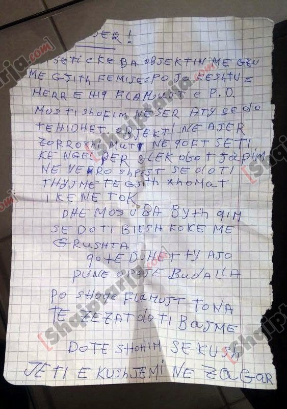 letra kercenimit durres