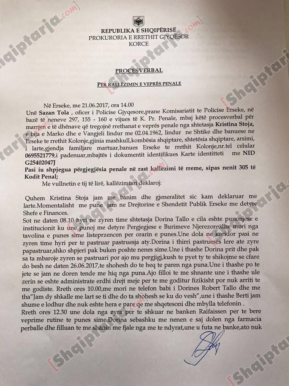 dhunohen grate ne erseke ceshtje politike