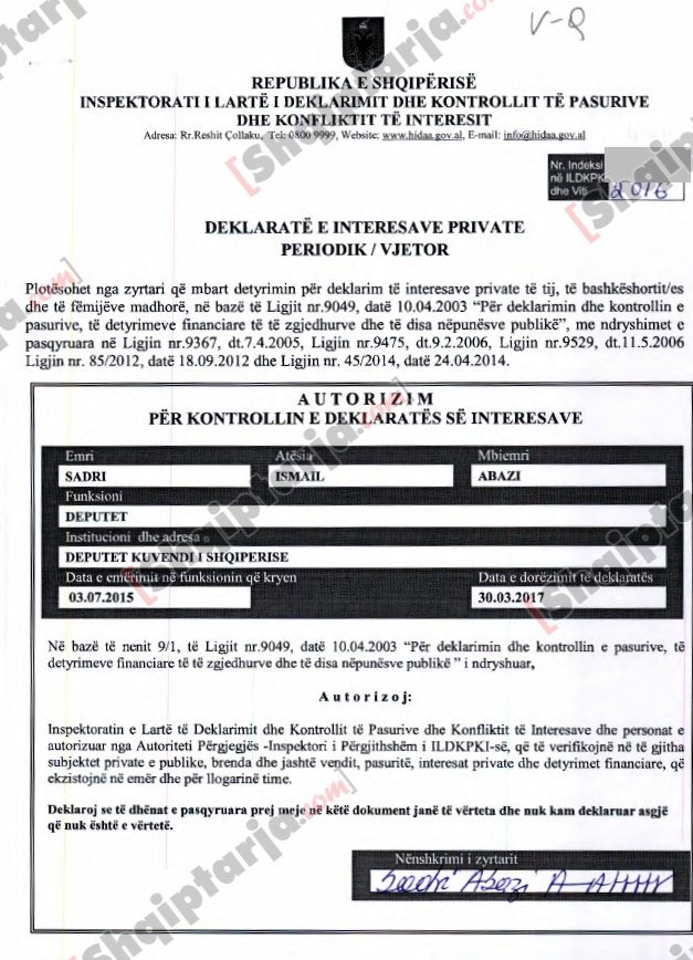 sadri abazi deklerata