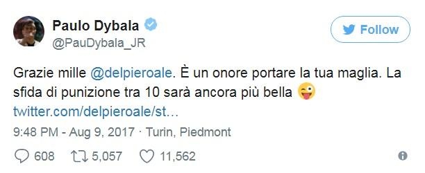 dybala vesh numrin 10 tek juve