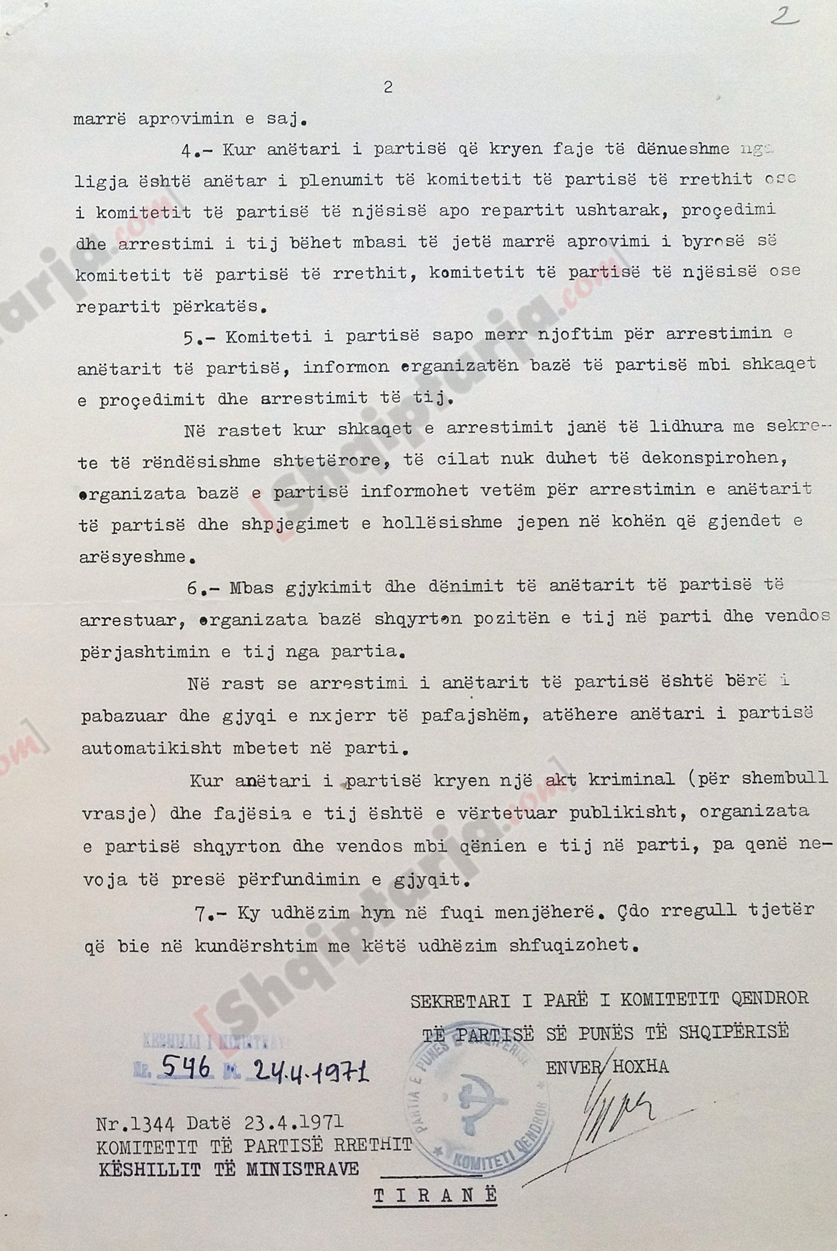 dokumentat enver hoxha gazeta 24 gusht