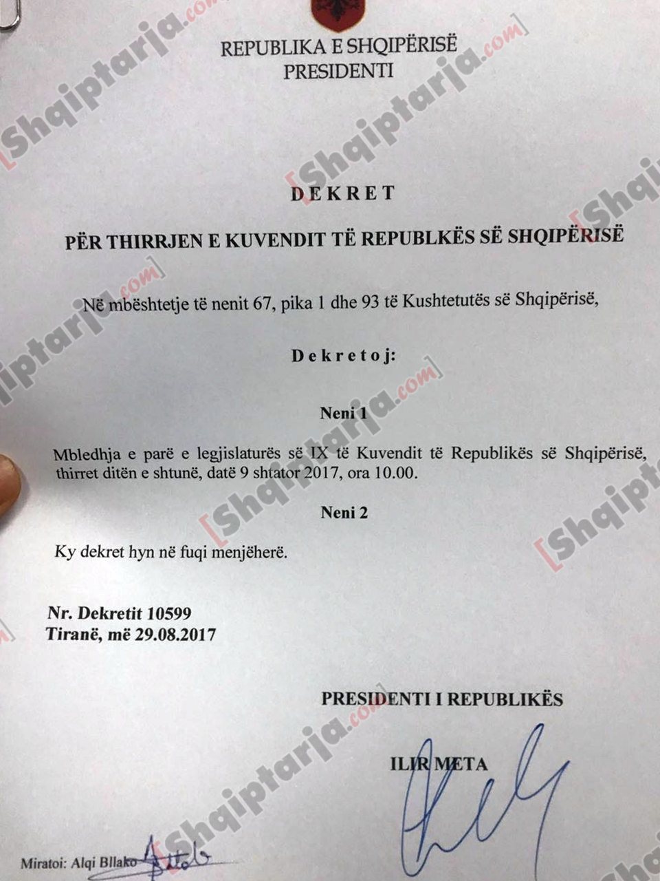 dekreti 9 shtator