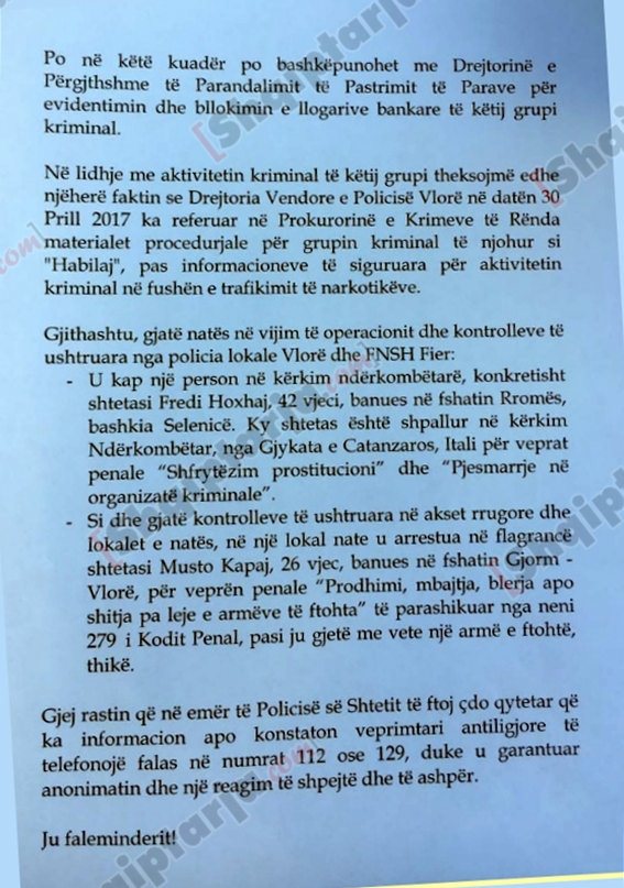 policia vlore sekuestro habilajve