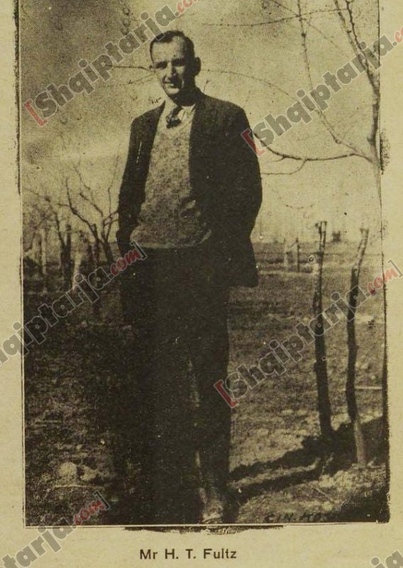 Foto e themeluesit të arsimit profesional në Shqipëri, Harry Fultz