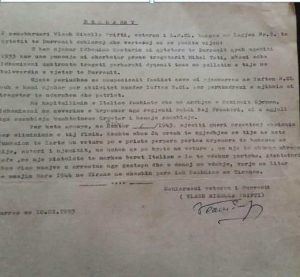 (Faksimile deklarata )