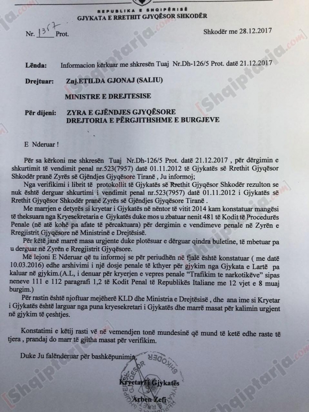 fax gjykata e rrethit gjyqesor shkoder