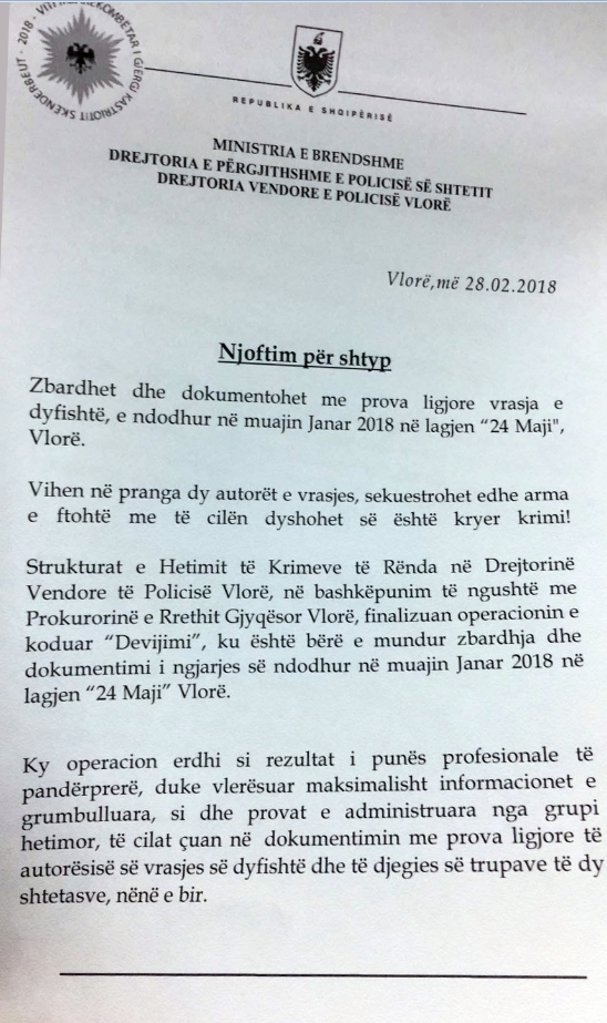 zbardhet vrasja vlore