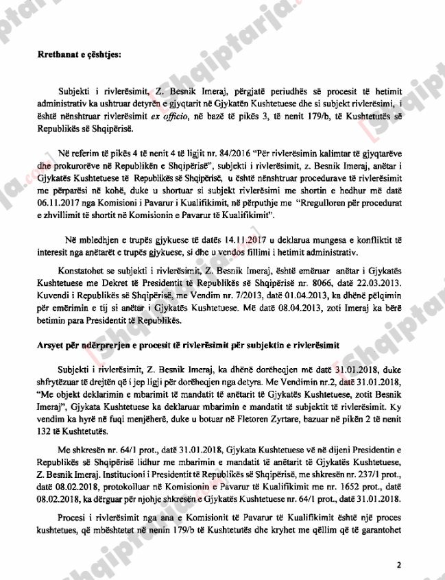 vendimi besnik ymeraj 2