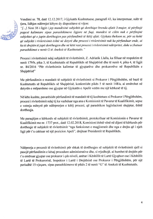 vendimi per llalen 4