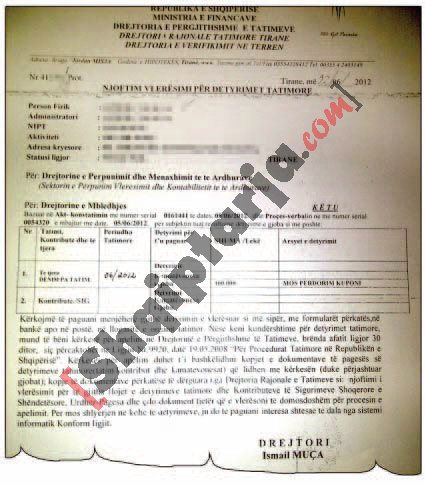 faksimile tatime gjoba biznese me logo