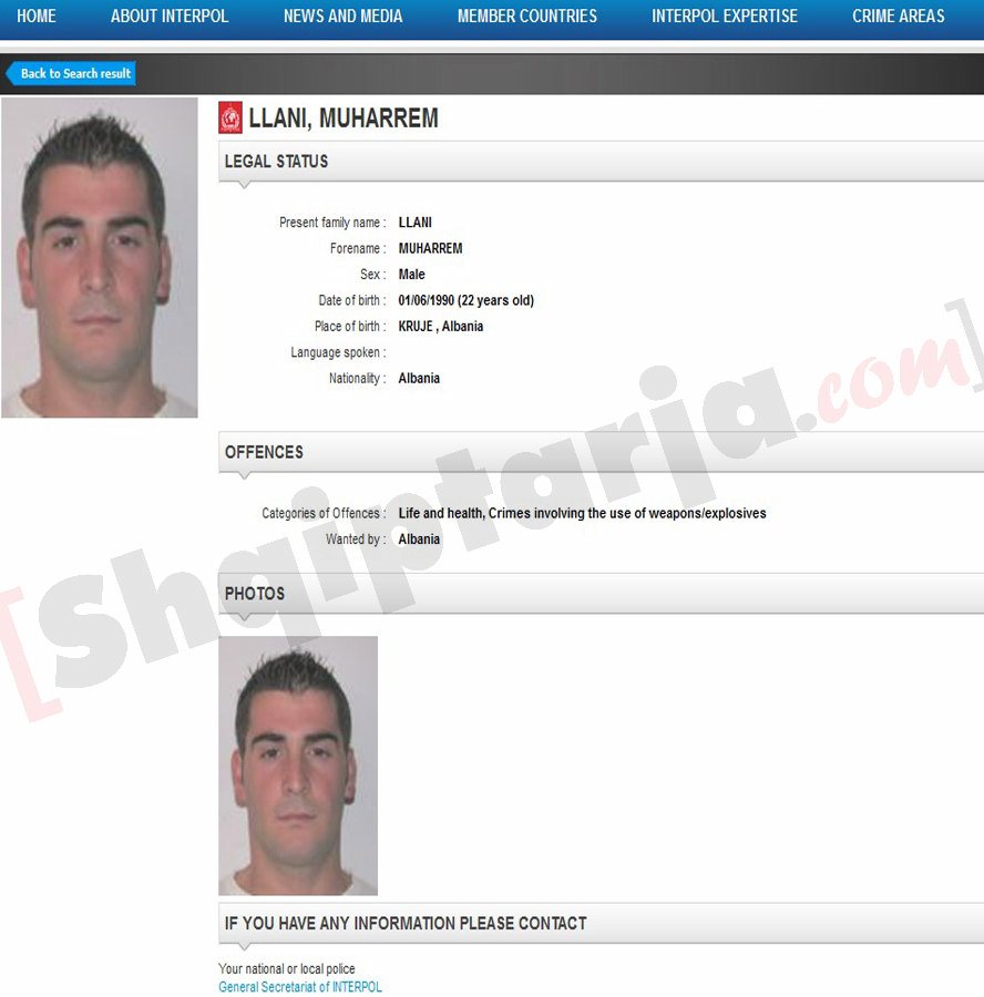 muharrem llani ne interpol