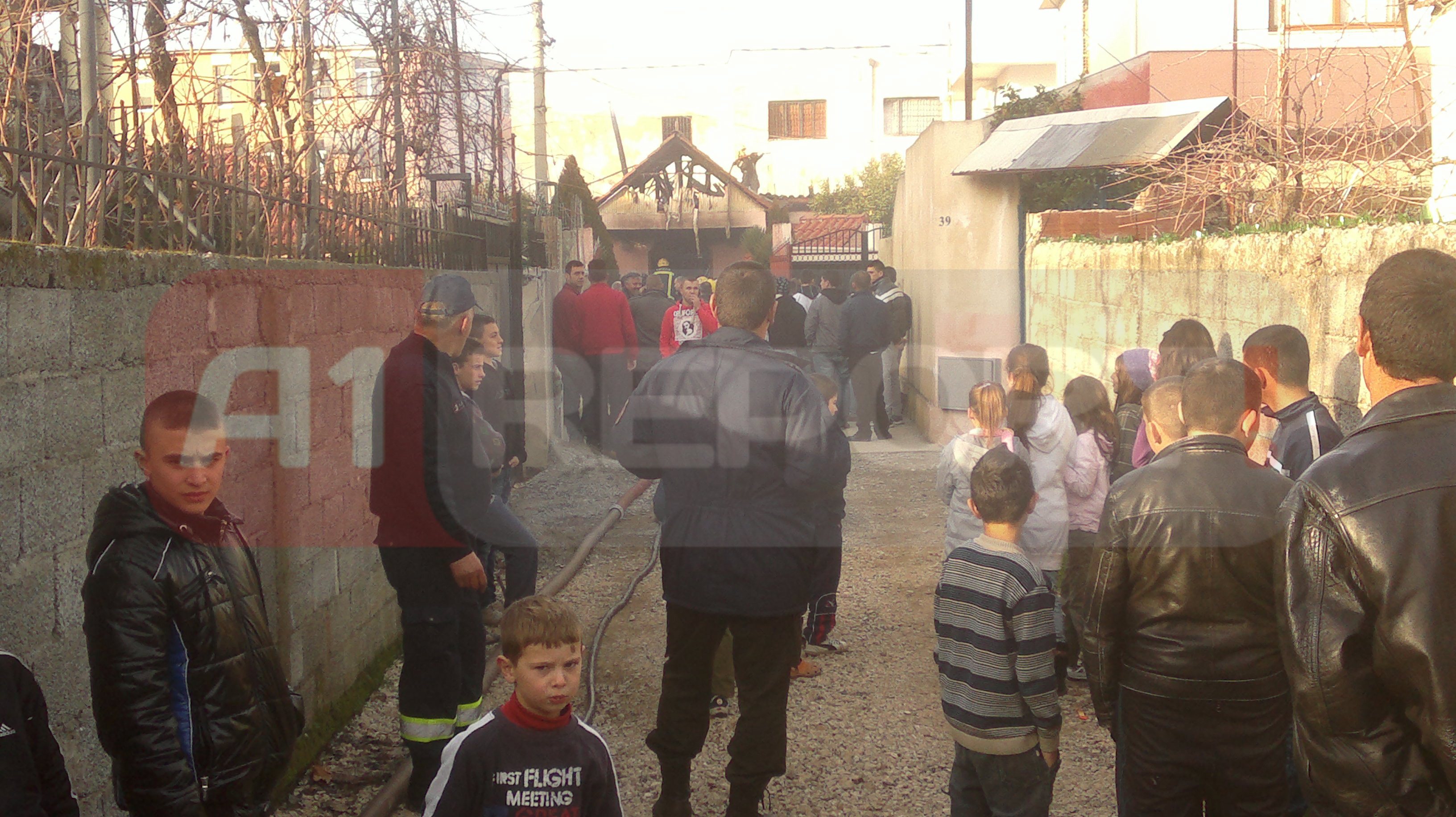 zjarr tirane banese prane kopshtit