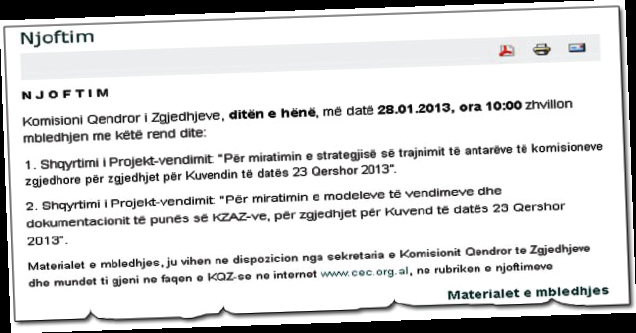 njoftimi kqz mandatet