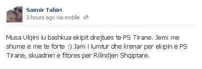 saimir tahiri statusi fb