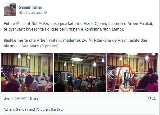 tahiri ne facebook me tekst