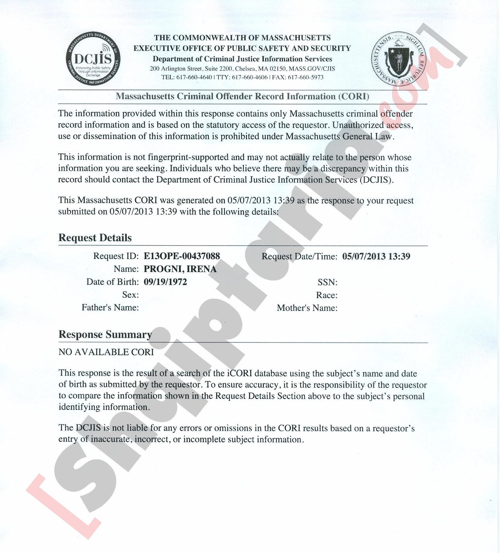 faksimile e irena prognit