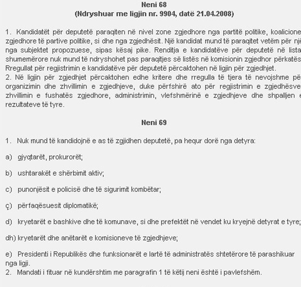 neni 69 i kushtetutes 