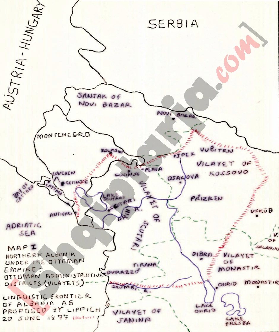 Harta linguistike shqipfolës e Lippich me logo