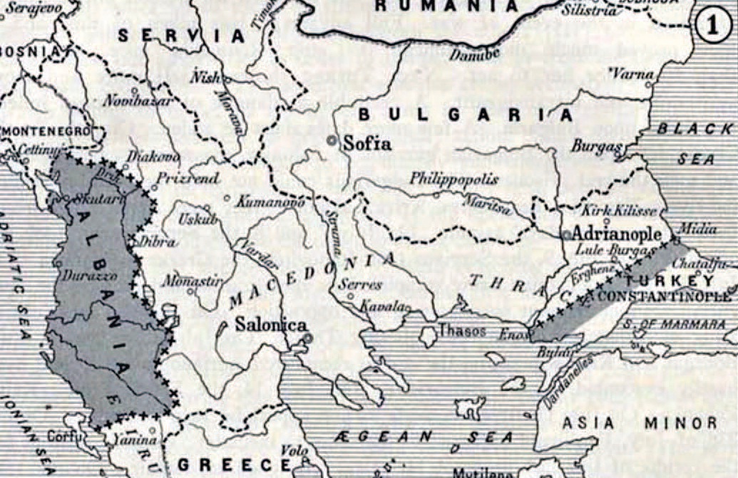 Harta e Ndarjes së trojeve në Konferencën e Londrës