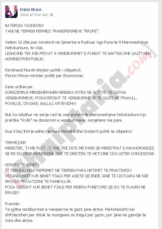 erjon braçe per hidrokarburet 