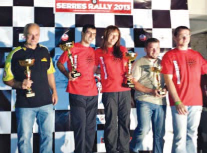 Renti Sina me grupin e tij pas shpalljes kampion në garën Serres Rally 2013, Greqi